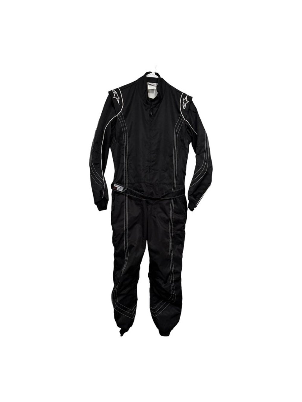 Alpinestars KMX9 Racing Suit size 56 Black White Auto CIK FIA 2 Kart Jumpsuit